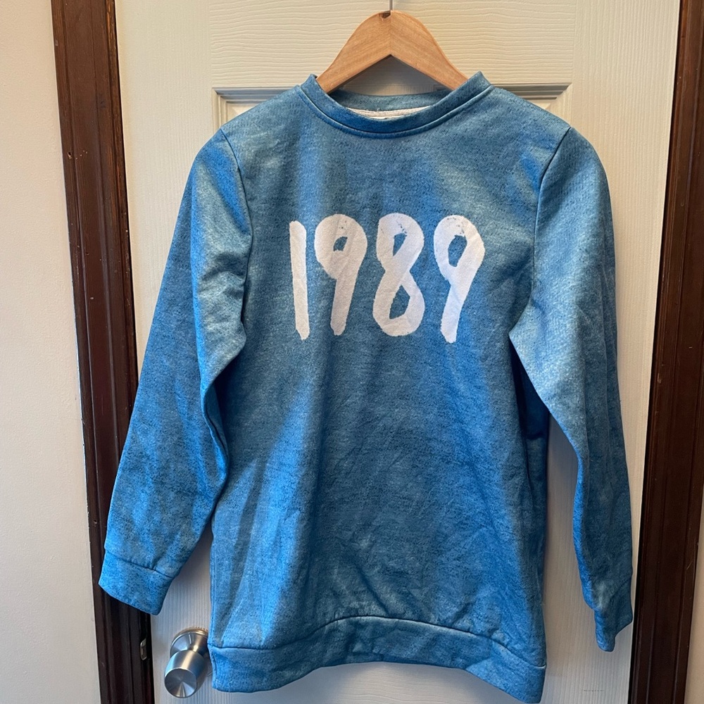 Blue Kids Sweatshirt with 1989 Print
